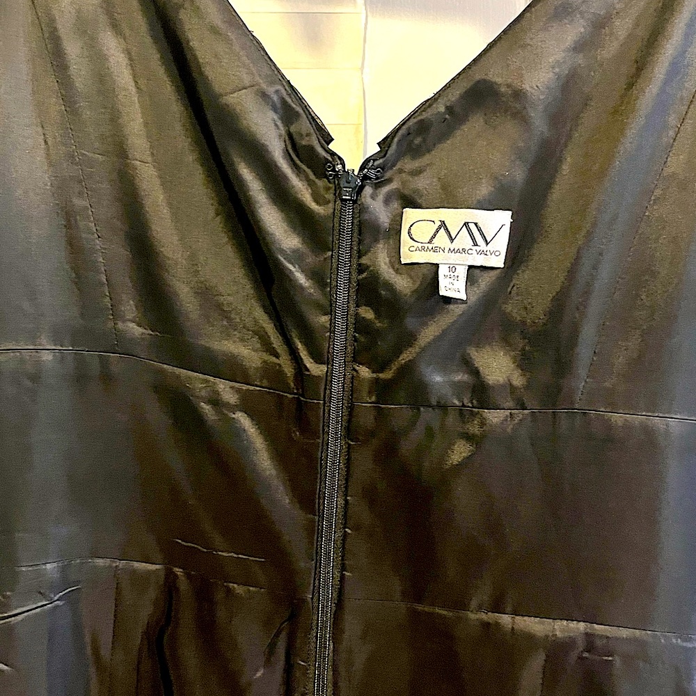 Pre-owned black Carmen Valvo, sleeveless cocktail dress